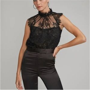Generation Love Black Lace Top Small